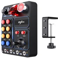 PXN CB1 Sim-Racing-Bedienpanel mit 30 Tasten und RGB-Beleuchtung Gaming-Controller (1 St., Für Renn-, Lkw-, Flug- und Landwirtschaftssimulationen am PC)