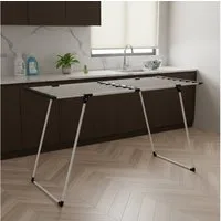 NUXIO Wäscheständer Teleskopischer Wäscheständer, 100-163 cm, LALEA, Platzsparend