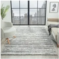 Vimoda Hochflor-Teppich Teppich Shaggy Langflor Wohnzimmer modern, Rechteckig, Höhe: 30 mm, 3D-Effekt, Raute, modernen Designs, weich, kuschelig, luxuriöser Look