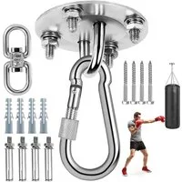 TUWENA Deckenhaken Edelstahl Deckenhaken bis 500kg, Schwerlast Deckenhaken Aufhängung, Für Hängematte, Yogatuch, Sonnensegel, Nestschaukel, Sitzschaukel