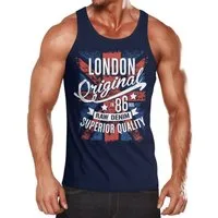 Neverless Tanktop Herren Tank-Top London Vintage England Großbritannien UK Flagge mit Print
