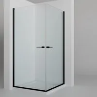 welltime Eckdusche Firenze, BxT: 100x100 cm, Einscheibensicherheitsglas, Rahmenloses Design mit extravaganten Griffen, 6mm ESG