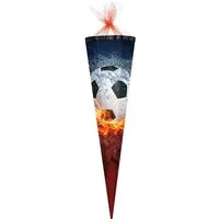 Nestler Schultüte Fußball 2017, 85 cm, eckig, mit Tüllverschluss