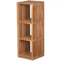 bene living Regal Outdoor-Regal mit 3 Fächern - Teakholz, 1-tlg., massives Teakholz Regal mit offenen Ablagefächern