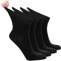 NoblesBox Diabetikersocken Diabetikerstrümpfe Damen - Weicher Komfortbund - Venenfreundlich (Beutel, 4 Paar) Bambussocken