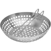 Leopold Grillpfanne Grillwok rund, Edelstahl