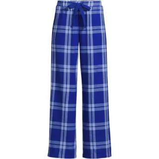 Pyjamahose aus reinem Baumwoll-Flanell für Damen, Damen, size: regular, Rot, Baumwolle, by Lands' End