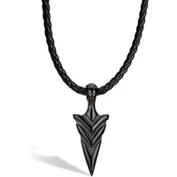 SERASAR Lederband Leder Halskette mit Edelstahl Anhänger "Arrow" (1-tlg), aus Echtleder