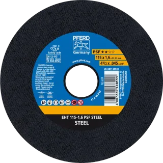 PFERD TOOLS Trennscheibe EHT gerade Universallinie PSF STEEL für Stahl - 61730021
