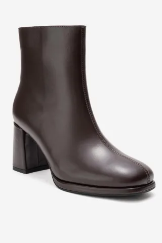 Napoli Leder Blockabsatz Stiefel (Damen)