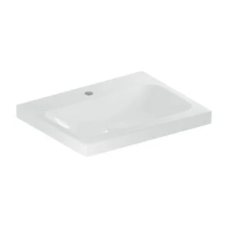 Geberit iCon light Waschtisch 501834006 60x48cm, Hahnloch mittig, ohne Überlauf, weiß KeraTect