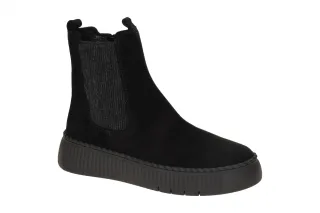 Gabor 73.540.17 Damen Stiefeletten schwarz - bequeme Keilabsatz Schuhe
