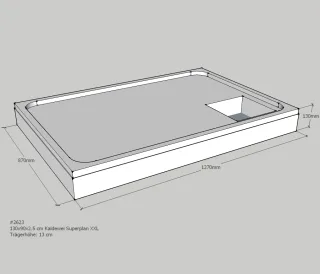 Neuesbad Wannenträger für Kaldewei Superplan XXL 130x90x2,5 SD21052