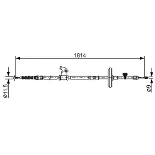 Bosch Handbremsseil hinten rechts Opel Astra J
