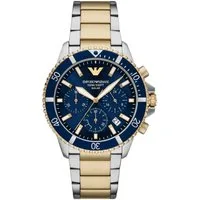 Emporio Armani Chronograph WORLD EXPLORER AR11740, Armbanduhr, Solar, Herrenuhr, Edelstahlarmband, analog, Tag