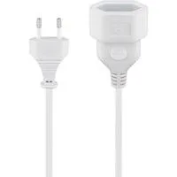 Verlängerungskabel Eurostecker > Eurobuchse weiß, 2 Meter