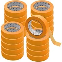 ARLI Kreppband 20x Kreppband Goldband 30 mm x 50m Acrylat ECO (20er Set, 20-St., Rollen) Acrylat Abdeckbänder für Maler und Lackierer economy