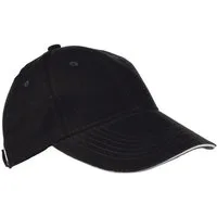 Macma Baseball Cap Baumwoll-Basecap 6 Panel heavy-brushed Cotton / Farbe: schwarz