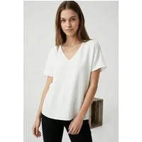 ONLY CARMAKOMA Shirtbluse CARMETTA LIFE V-NECK SS TOP WVN NOOS