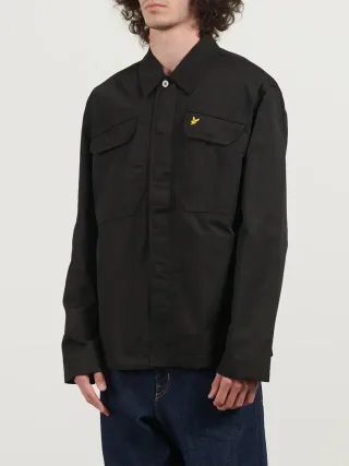 Herren Jet Black Mehrfach-Taschen Hemdjacke