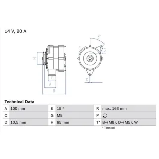 Bosch Lichtmaschine 90A VW Passat Transporter