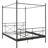 loft24 Himmelbett Tanja, Metallbett im Landhausstil, 180x200 cm