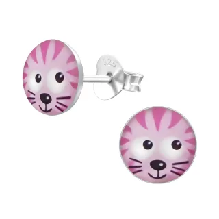 Katzen Ohrringe aus 925 Silber