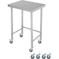 GarveeMore Arbeitstisch (180 KG Hochleistungs-Utility, Offener Basis und Feststellbaren Rädern), NSF Kommerzieller Vorbereitungstisch