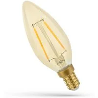 Spectrum LED-Leuchtmittel LED E14 B35 5W = 41W Kerzenform Gold 270° Retro COG 500lm Warm 2400K, E14, Warmweiß, Gold, Retro