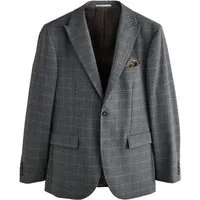 Next Sakko Tailored Fit Anzugsakko aus Flanell mit Karos (1-tlg)