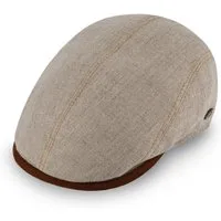 Fiebig Schiebermütze Flatcap aus 100% Leinen mit UPF 50+