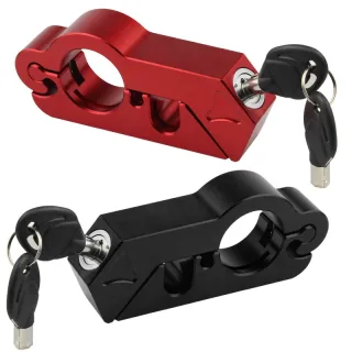 XANES Motorcycle Handlebar Helmet Lock Aluminum Alloy Anti Theft Lock with Stainless Steel Cable Brake Lever Safety Lock