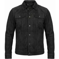 MDM Lederjacke Herren Jeans Jacke Lederjacke Nubuk Büffel Leder