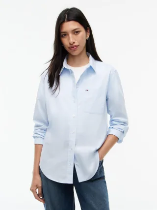 Tommy Jeans (PVH Group) - TJW RLX ESSENTIAL SHIRT Sheer Blue - Gr. - S