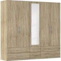 rauch Kleiderschrank Schrank Garderobe Wäscheschrank HERSBRUCK in 2 Breiten (Breiten: 226 oder 271 cm, Höhe 210 cm) mit 6 großzügigen Schubladen sowie Spiegeltüren MADE IN GERMANY