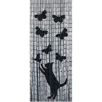 WENKO Türvorhang WENKO Bambusvorhang Katze und Schmetterling, 90 x 200 cm