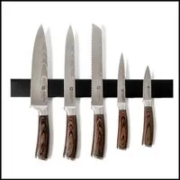 LIVINA HOME Messer-Set Messer-Set Küchenmesser, Kochmesser mit magnetische Messer-Leiste (6-tlg), Magnetleiste aus Edelstahl, inkl. Geschenk, Oster Deal Sale!