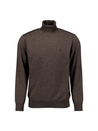 No Excess - Melange-Rollkragenpullover beige - Gr. - XXL