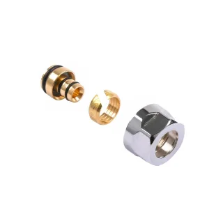 Terma Adapter auf alupex CYLINDER GW 3/4"-Ø16x2 , TGACR015, Chrom TGACR015
