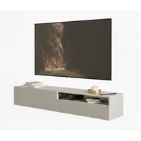 Selsey TV-Schrank VELDIO TV-Hängeboard Veldio 175 cm – Lowboard mit Riffel-Optik & offenem Fach