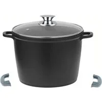 Cheffinger Topf-Set XXL Kochtopf Topf Kasserolle Glasdeckel Aluguss Induktion Ø32, Material: Aluminium, Stahl, Glas