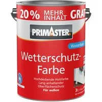 Primaster Holzschutzlasur Primaster Wetterschutzfarbe 3 L schwedenrot + 20%