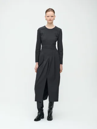 Jane Lushka - Jackie Dress/LS Technical Jersey dark grey - Gr. - S