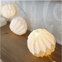 FELIXLEO LED-Lichternetz LED Lichterkette 10 Papier Lampion Origami Weiß Batterie Deko