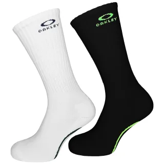 Oakley 2er-Pack Ellipse Macro Herren Radsocken Schwarz/Weiß
