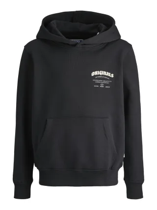 JACK&JONES - JORMEADOWS SWEAT HOOD JNR black - Gr. - 164