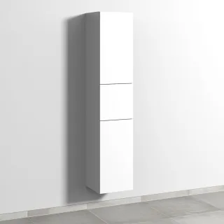 Sanipa 3way Hochschrank mit 2 Türen und 1 Auszug, Weiß-Soft SM10343