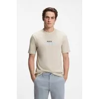 BOSS ORANGE T-Shirt Te LogoTape Regular Fit Rundhalsausschnitt, reine Baumwolle, Logo-Print