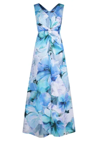 Vera Mont - Abendkleid Blue/White - Gr. - 44