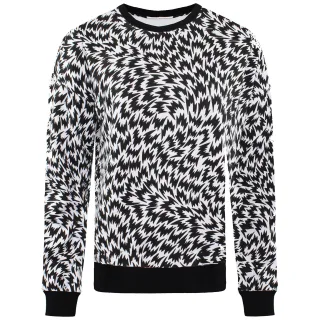 Vans von der Wand Langarm Crew Nacken Schwarz/Weiß Damen Pullover V241HCH